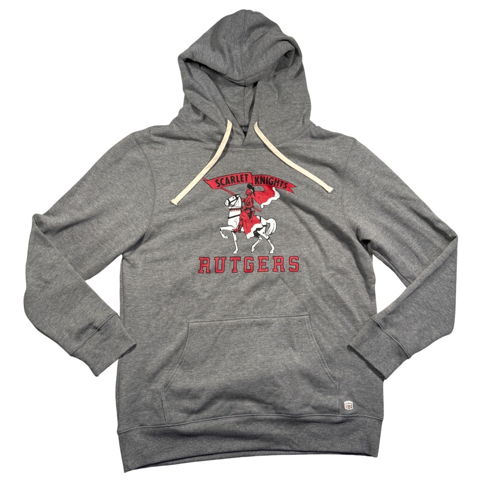 Homefield Rutgers Scarlet Knights Hoodie Mens XL Grey Tri-Blend Mascot NWOT